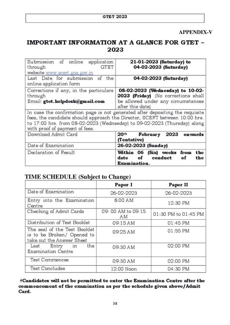 Goa Tet 2023 Notification Out Result Question Paper Cut Off