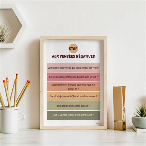 Psychology Poster In French Daily Positive Affirmation Etsy Uk