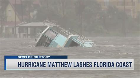 Hurricane Matthew Lashes Florida Coast Youtube