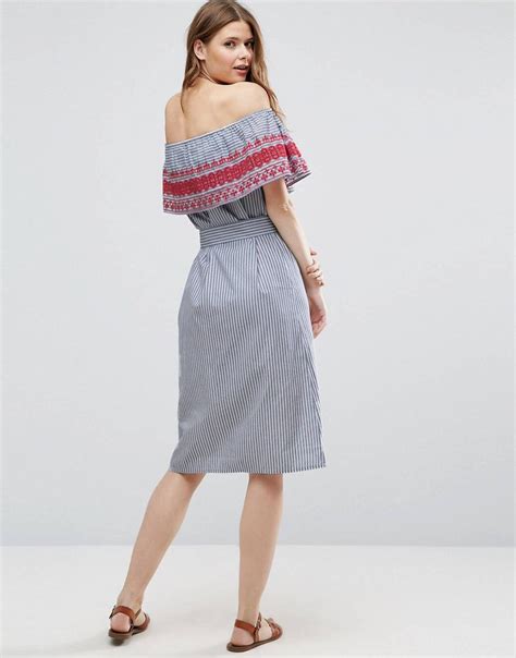 Love This From Asos Midi Sundress Sundress Off Shoulder