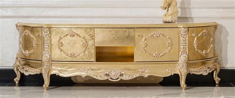 Casa Padrino Luxus Barock Tv Schrank Gold Prunkvolles Massivholz