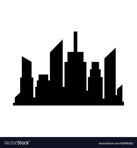 Skyline City Icon Design Template Isolated Vector Image