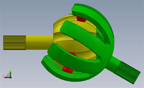 球笼式等速万向节solidworks 2016模型图纸下载 懒石网