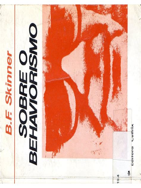 Sobre O Behaviorismo Pdf - Sobre o Behaviorismo (Burrhus Frederic Skinner) | PDF