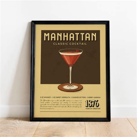 Cocktail Wall Art Etsy