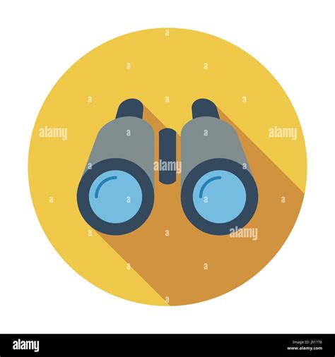 Binoculars Flat Icon For Mobile And Web Applications Vector Illustration Stock Vector Image