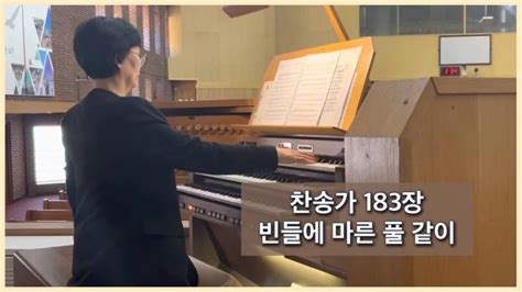 오르간 전주곡 찬송가 183장 “빈들에 마른 풀 같이” Organ Prelude “there Shall Be Showers