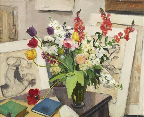 Stilleben Med Blommor I Vas Olle Hjortzberg 1942 Magazine Art Art