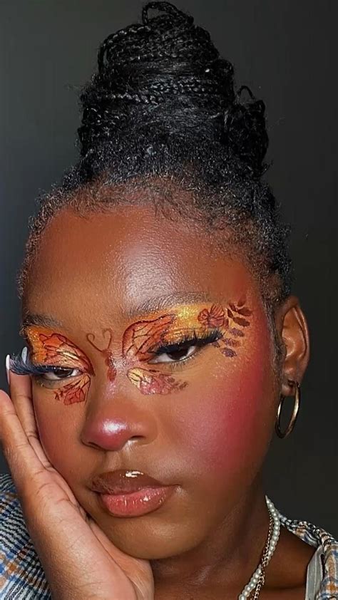 Autumn Fall Fairy Make Up 🍁🍃🍂🌿 Makeup For Black Skin Brown Skin