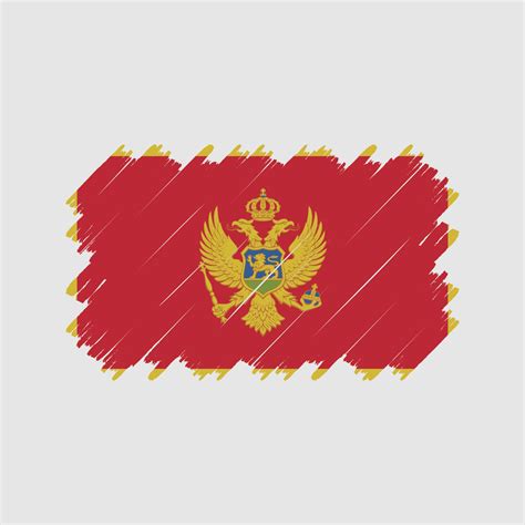 Montenegro Flag Brush Vector. National Flag 10960715 Vector Art at Vecteezy