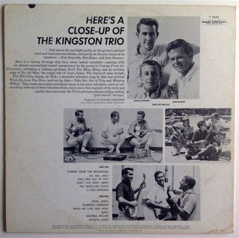 The Kingston Trio Closeup Lp Mono Vinyl Record By Thisvinyllife The