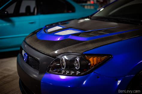 Accents On Carbon Fiber Scion TC Hood BenLevy