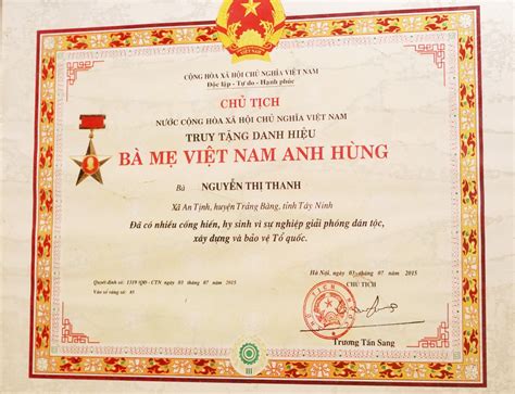 Một gia đình có 3 Mẹ Việt Nam anh hùng