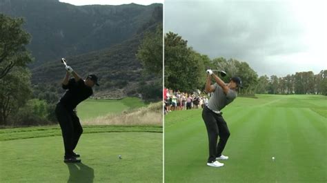 Tiger Woods' swing comparison from 2014 and 2013 Hero World Challenge