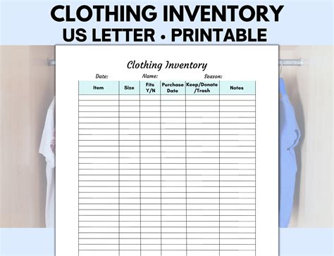 Clothing Inventory Spreadsheet Template Download Printable Pdf – NBKomputer