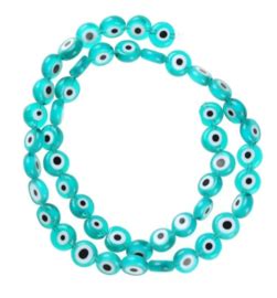 Evil Eye Kralen Blauw Ocean Mm Glas Stuks Evil Eye Kralen