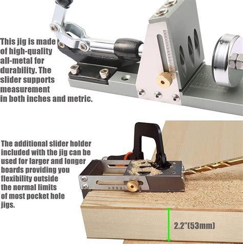 Buy HOWOD Pocket Hole Jig Kit Professional And Upgraded All Metal