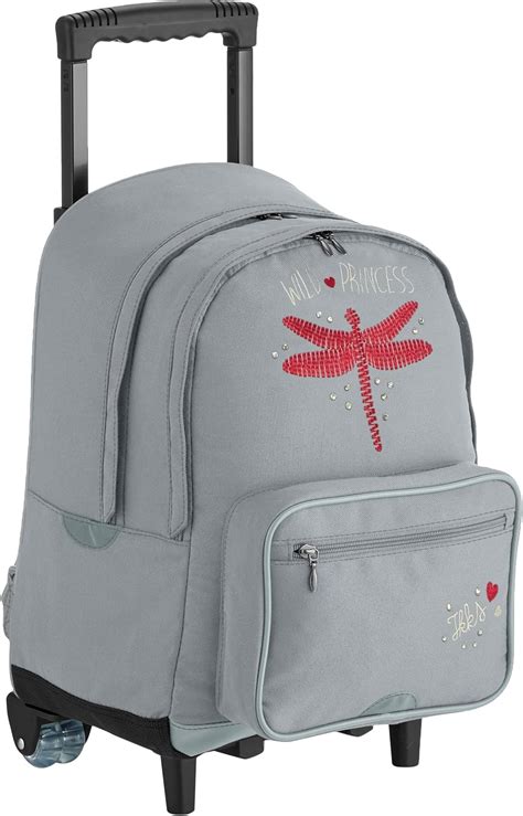 IKKS Cartable Dragonfly Trolley L 51 Cm Gris Amazon Fr