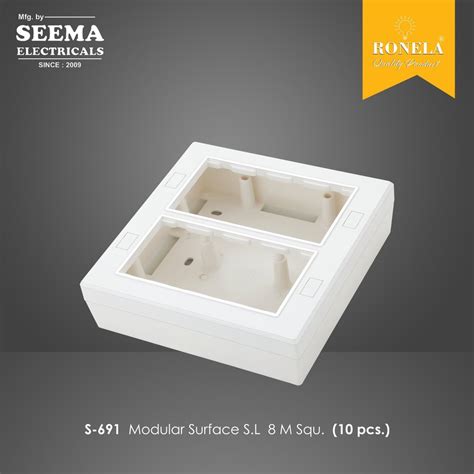 Seema Polished Modular Surface Gang Box 8m White At Rs 39 Piece In