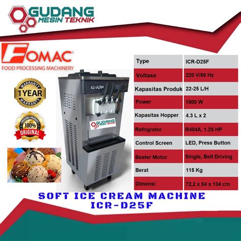 Jual Fomac Icr D F Soft Ice Cream Machine Mesin Pembuat Soft Es Krim