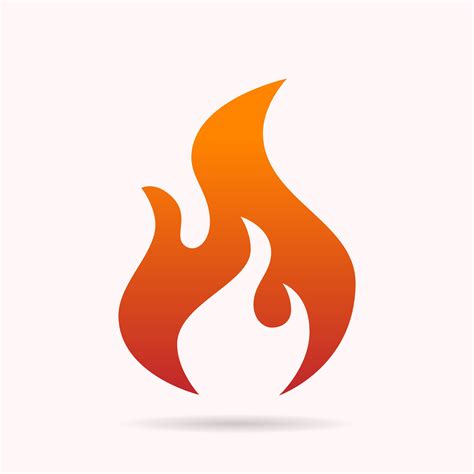 Red Hot Fire Flame Heat Or Spicy Food Symbol Flat Vector Icon For