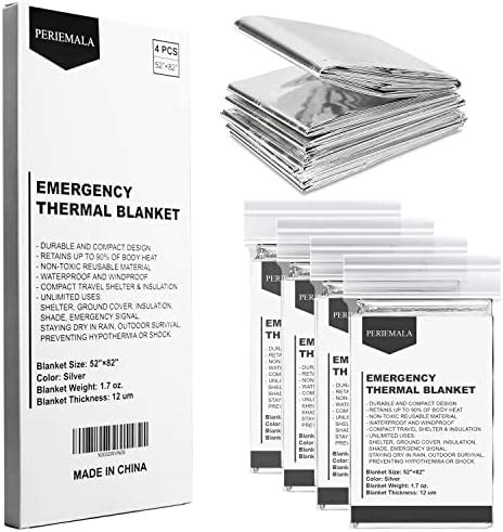 Amazon Qio Chuang Emergency Mylar Thermal Blankets Space Blanket