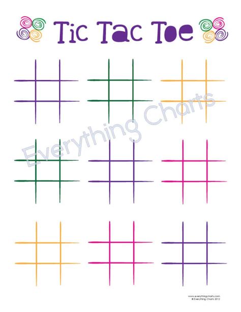 Tic Tac Toe Game Pdf Files Printables Etsy