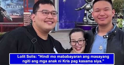 Lolit Solis Nais Na Tuluy Tuloy Na Ang Paggaling Ni Kris Aquino Sana