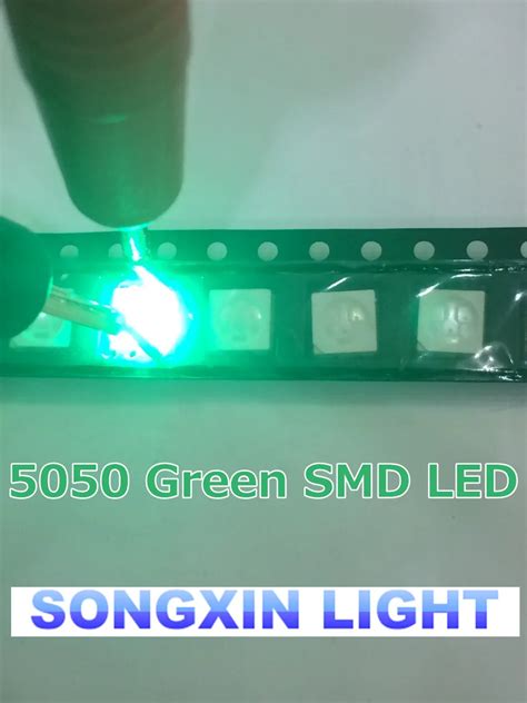 1000pcs 5050 SMD Green PLCC 6 3 CHIPS 9000 MCD Ultra Bright LED High