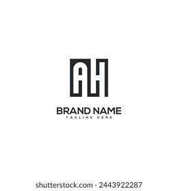 Alphabet Letter Ah Ha Logo Design Stock Vector Royalty Free