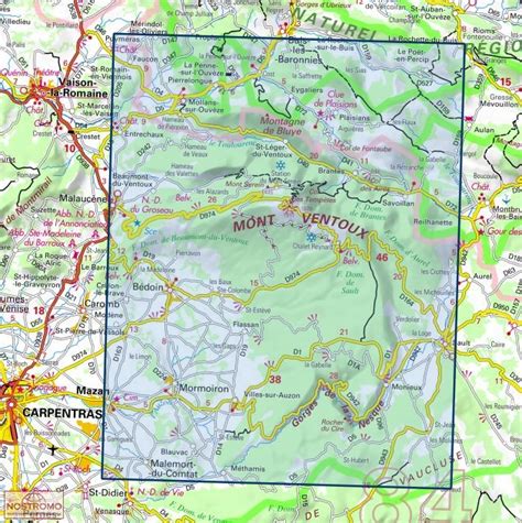 Et Mont Ventoux Carte De Randonn E Ign Nostromoweb