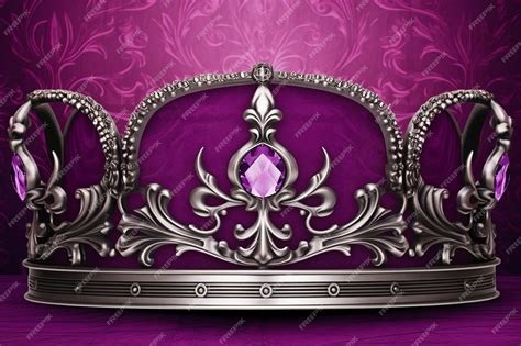 Premium Photo | Purple Background with Royal Crown Motifs