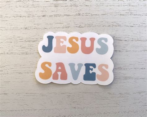 Jesus Saves Stickerdecal And Waterproof Etsy