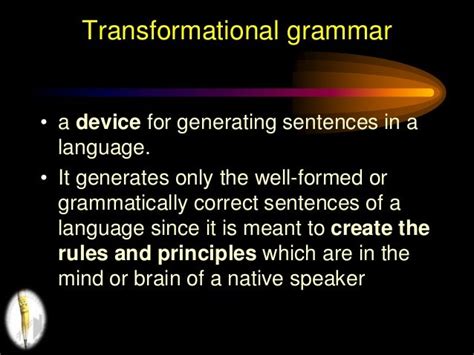 Transformational Grammar by: Noam Chomsky