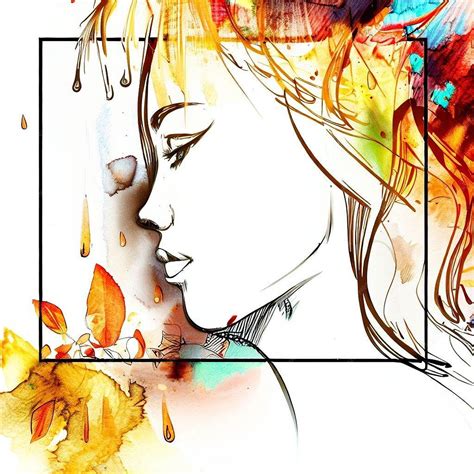 Premium Ai Image Autumn Reverie Womans Face In The Fusion Of Realism