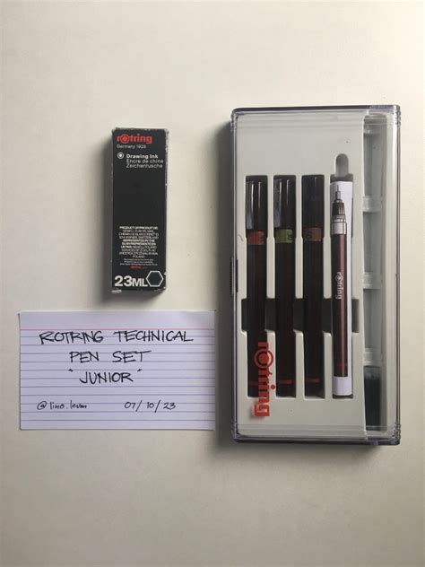 Rotring Technical Pen Set JUNIOR 0 1mm 0 3mm 0 5mm Hobbies Toys