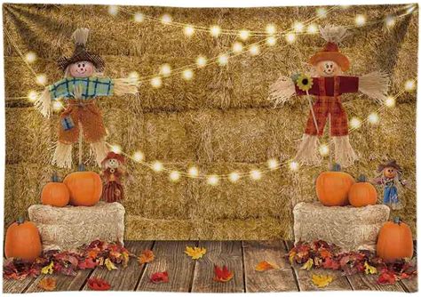 Amazon Funnytree 7x5FT Soft Fabric Fall Backdrop Autumn Pumpkin