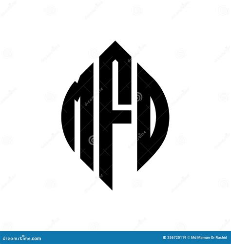 Mfd Circle Letter Logo Design With Circle And Ellipse Shape Mfd