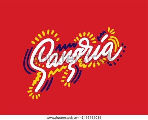 Sangria Hand Drawn Vector Lettering Modern Stock Vector Royalty Free