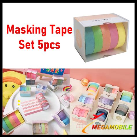 Jual MM Masking Tape Set 5pcs Essential Collection Isi 5 Selotip