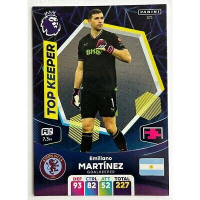 Panini Adrenalyn Xl Epl Emiliano Martinez Aston Villa Top