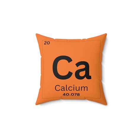 Periodic Table of Elements Ca calcium Spun Polyester Square Pillow Alkaline Earth Decorative ...