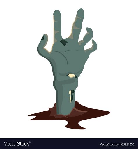 Zombie Hand Coming Out Ground Royalty Free Vector Image