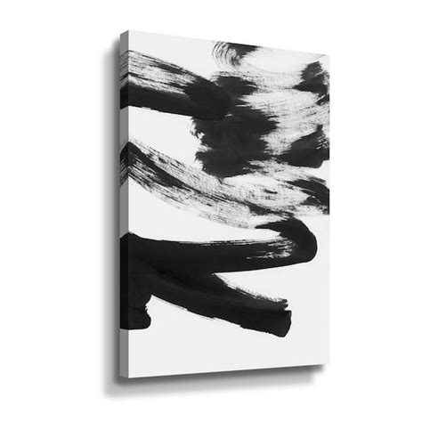 ArtWall Black White Strokes 5 By Iris Lehnhardt Canvas Wall Art