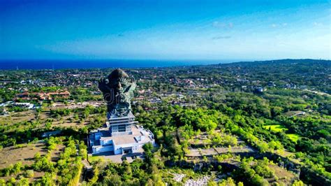 Amazing Aerial View Of Patung Garuda Wisnu Kencana In Bali Stock Image