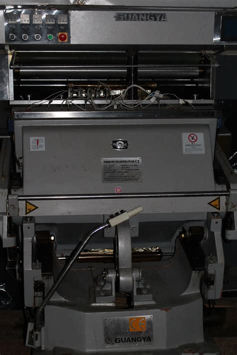 Used Guangya TYMC 1100 Hologram Hot Foil Stamping Machine Year 2007