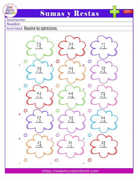 Sumas Y Restas Primaria Pdf