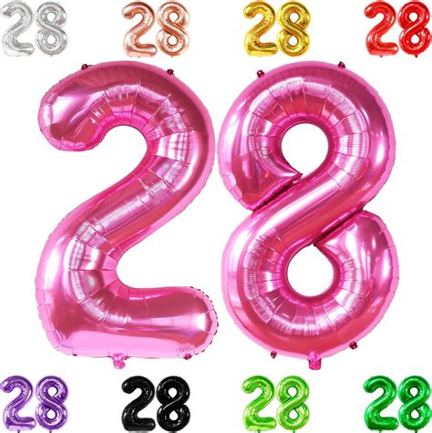 Amazon KatchOn Hot Pink 28 Balloon Number 40 Inch Hot Pink 28