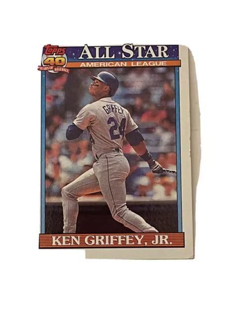 CARTE KEN GRIFFEY Jr 1991 Topps 40 Ans De Baseball 392 All Star