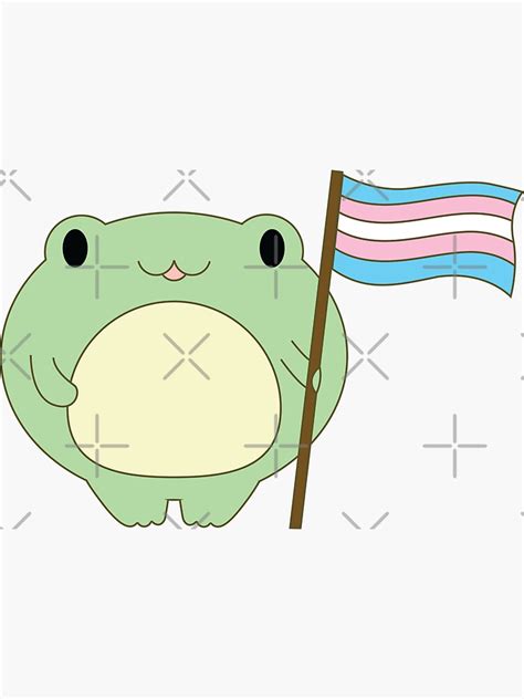 Cute Frog Pride Froggy Trans Flag Sticker By Skr Redbubble